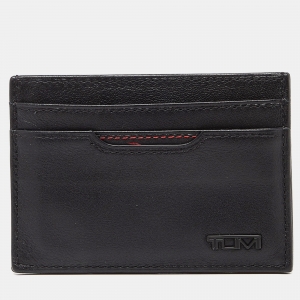 Tumi Black Leather Clip Card Holder