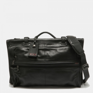 TUMI Black Leather G4 Tri Fold Garment Bag