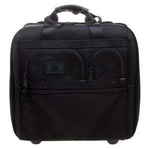 Tumi Black Nylon Alpha Two Wheel Deluxe Brief Luggage