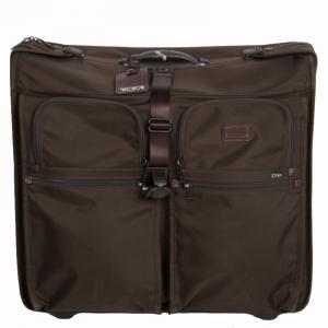 Tumi Brown Nylon Carry On Garment Rolling Suitcase 55cm
