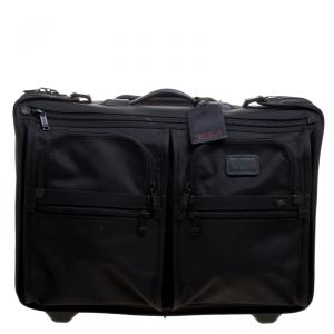 Tumi Black Nylon Carry On Garment Rolling Suitcase