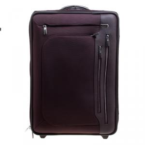 Tumi Burgundy Nylon Arrive De Gaulle International 2 Wheeld Carry-On Luggage