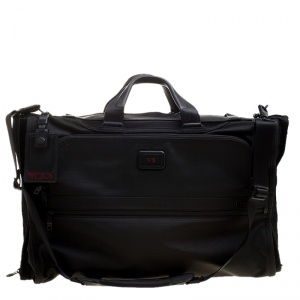Tumi Black Nylon Tri Fold Alpha II Garment Travel Bag