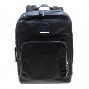 Pre Owned TUMI Balck/Dark Blue Nylon and Leather Global Limited Edition Backpack
