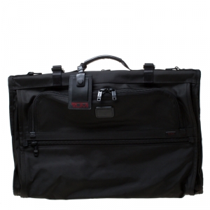 Tumi Black Nylon Tri Fold Garment Luggage Travel Bag