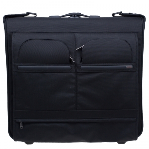 Pre Owned Tumi Black Ballistic Nylon Long Wheeled Garment Bag