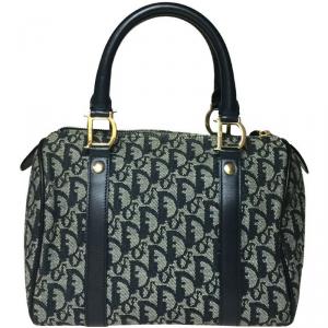 Dior Navy Diorissimo Trotter Small Boston Bag