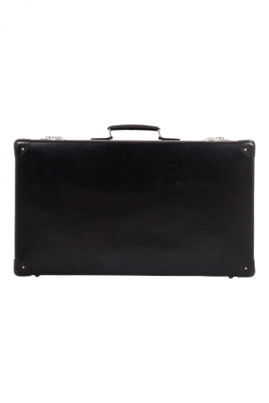 Globe-Trotter Black Plastic and Leather Original 26 Suitcase Luggage