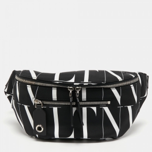 Valentino Black Nylon VLTN Times Belt Bag