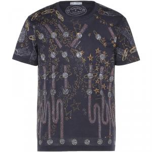 Valentino Cosmo Zandra Lunar Punk Printed Cotton Crew Neck T-Shirt XL