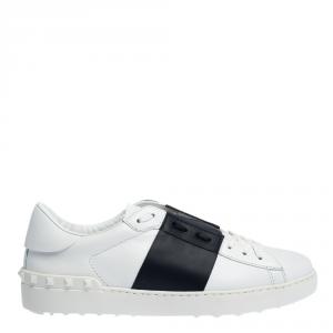 Valentino Two Tone Leather Open Sneakers Size 42