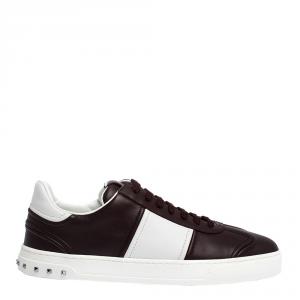 Valentino Two Tone Leather Flycrew Slip On Sneakers Size 43