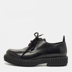 Valentino Black Leather Lace Up Oxfords Size 40