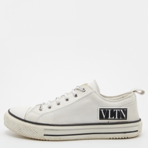 Valentino White Mesh and Rubber Low Top Giggies Sneakers Size 41
