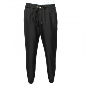 Pre Owned Versace Jeans Couture Black Logo Patch Detail Sweatpants XL