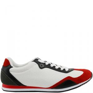Versace Jeans Tricolor Fabric and Suede Lace Up Sneakers Size 39