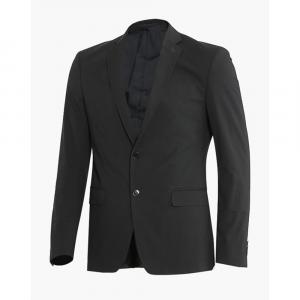 Versace Black Solid Double Buttoned Jacket S (IT 46)