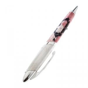 Versace Pink Embossed Silver Tone Rollerball Pen