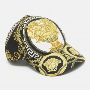 Versace Medusa Greca Barocco Printed Curved Peak Baseball Cap