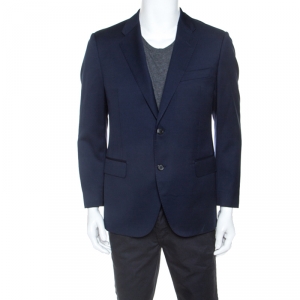 Versace Navy Blue Wool Blazer M