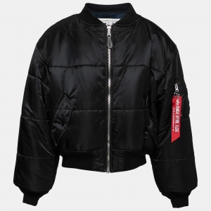 Vetements Black Padded Zip Front Puffer Jacket M