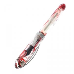 Visconti Red Swirl Resin Millennium Arc One Limited Edition 839 Fountain Pen, with 18 K Two Tone Gold Nib M