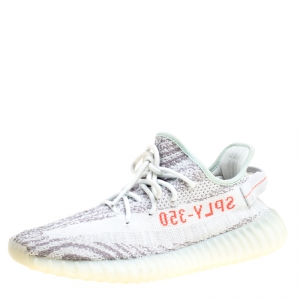 Yeezy x Adidas Two Tone Cotton Knit Boost 350 v2 Zebra Sneakers Size 43.5