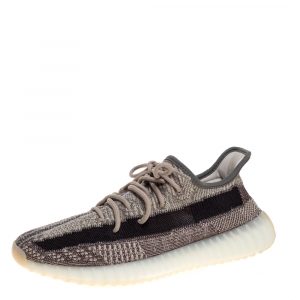 Yeezy x Adidas Black/Grey Cotton Knit Boost 350 V2 Zyon Sneakers Size 44