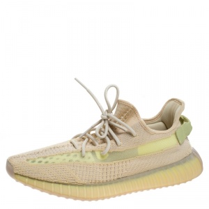 Yeezy Flax Cotton Knit Boost 350 V2 Sneakers Size 44