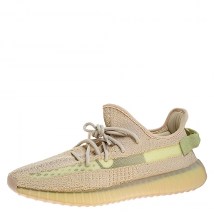 Yeezy Flax Cotton Knit Boost 350 V2 Sneakers Size 46