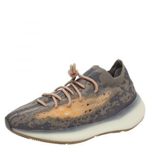 Pre Owned Yeezy x Adidas Mist Cotton Knit Boost 350 V2 Zebra Sneakers Size 45