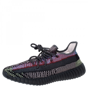 Pre Owned Yeezy x Adidas Multicolor Cotton Knit Boost 350 V2 Yecheil Sneakers Size 42.5