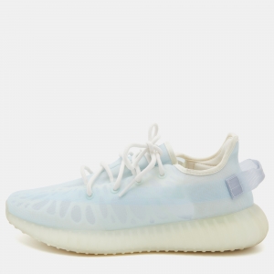 Pre Owned Yeezy x Adidas Blue Mesh Boost 350 V2 Mono Ice Sneakers Size 44