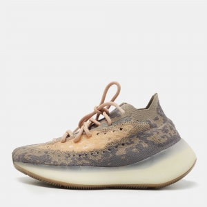 Pre Owned Yeezy x Adidas Grey Knit Fabric Boost 380 Mist Sneakers Size 39 1/3