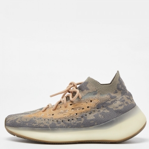 Pre Owned Yeezy x Adidas Grey Knit Fabric Boost 380 Mist Sneakers Size 42 2/3