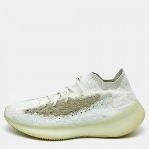 Yeezy x adidas Mint Green Knit Fabric Boost 380 Calcite Glow Sneakers Size 48 2/3