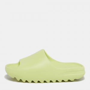 Pre Owned Yeezy x Adidas Glow Size 42 Neon Green Rubber Pool Slide