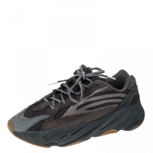 Pre Owned Yeezy x Adidas Utility Grey Boost 700 Wave Runner Sneakers Size 42