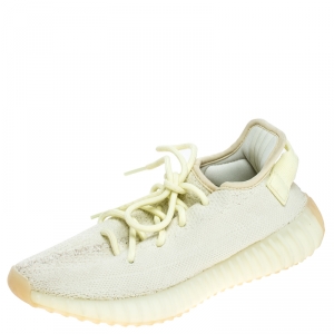 Yeezy x Adidas Light Yellow Cotton Knit Boost 350 V2 Sneakers Size 36