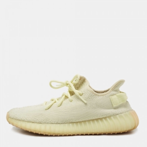 Yeezy x Adidas Green Knit Fabric Boost 350 V2 Butter Sneakers Size 44 2/3