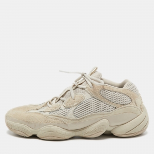 Pre Owned Yeezy x Adidas Off White Mesh and Suede 500 Blush Sneakers Size 44 2/3