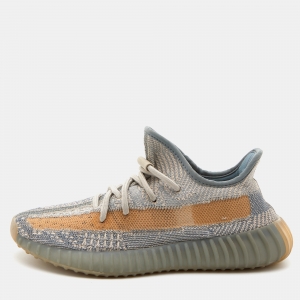 Yeezy x Adidas Blue/White Knit Fabric Boost 350 V2 Israfil Sneakers Size 36 2/3