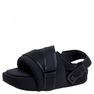 Yohji Yamamoto Black Fabric Y-3 Sandals Size 39
