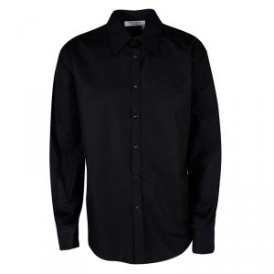 Yves Saint Laurent Paris Black Button Front Long Sleeve Shirt 4XL
