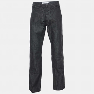 Yves Saint Laurent Vintage Black Denim Flared Jeans XL