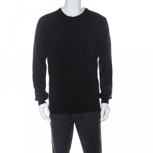 Z Zegna Black Cotton Double Layer Sweatshirt XXL 