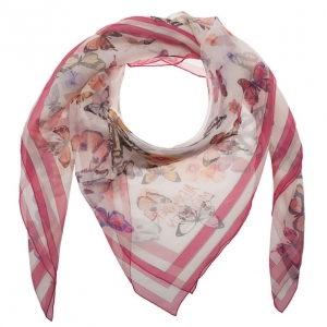 Alexander McQueen Butterfly and Lion Print Square Scarf