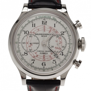 Baume & Mercier White Stainless Steel Capeland Men's Wristwatch 44MM