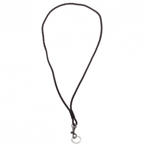 Bottega Veneta Dark Brown Intrecciato Leather Lanyard Key Fob