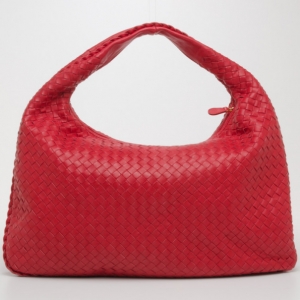 Pre Owned Bottega Veneta Large Intrecciato Nappa in Red